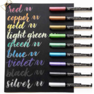 ZIG KURETAKE Set Metalico de 8 Brush Pen - Imagen 2