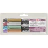 ZIG KURETAKE Set Metalico de 8 Brush Pen