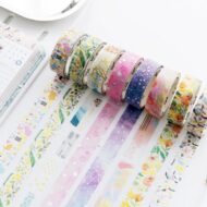 Washi Tape Floral con foil