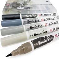 TALENS ECOLINE | Grey Brush Pens Pack 5