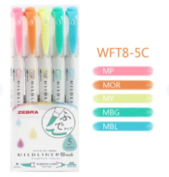 ZEBRA | Mildliners Dual Punta Pincel Pack 5 - Imagen 5