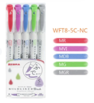 ZEBRA | Mildliners Dual Punta Pincel Pack 5 - Imagen 6