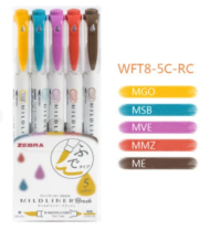 ZEBRA | Mildliners Dual Punta Pincel Pack 5 - Imagen 7