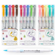 ZEBRA | Mildliners Dual Punta Pincel Pack 5