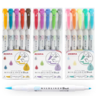 ZEBRA | Mildliners Dual Punta Pincel Pack 5