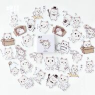 Paquete de Stickers de Gatito Blanco