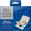 WINSOR & NEWTON | ACUARELAS COTMAN SET 14 HALF PANS CON PINCEL