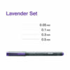 COPIC | SET DE 4 MULTILINER TINTA MORADA - Imagen 2